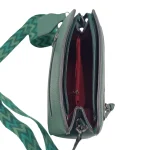 Crossbody bag – τσάντα χιαστί, με διπλό λουρί, Πράσινο - CX-1324 - Image 4