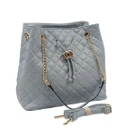 Classic Handbag: Κλασικό Πουγκί με χρυσές αλυσίδες, Γαλάζιο - HB-3940