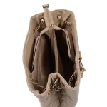 Classic Handbag: Κλασικό Πουγκί με χρυσές αλυσίδες, Γαλάζιο - HB-3940 - Image 3