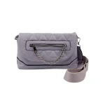 Chic Chain Bag: Καπιτονέ χαστί τσάντα για στυλάτες εμφανίσεις, Λιλά - CX-1343