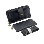 Wallet to Bag: Μεγάλο Πορτοφόλι που Γίνεται Τσαντάκι, Μαύρο - WS-1563
