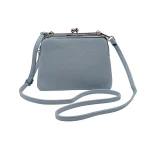Stomio Elegance Crossbody: Τσάντα Χιαστί με Κλασικό Κούμπωμα Και 3 θήκες, Γαλάζιο - CX-1383 - Image 4