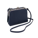 Stomio Elegance Crossbody: Τσάντα Χιαστί με Κλασικό Κούμπωμα Και 3 θήκες, Μπλε - CX-1384
