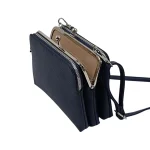 Stomio Elegance Crossbody: Τσάντα Χιαστί με Κλασικό Κούμπωμα Και 3 θήκες, Μπλε - CX-1384 - Image 3