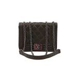 Luxury Vibes Small: Καπιτονέ τσαντάκι με αλυσίδα ασημί. Γκρι - AB-1304 - Image 3