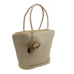 Island Escape Bag: Η Ψάθινη Τσάντα του Καλοκαιριού, Φυσική ψάθα - HB-4005 - Image 4