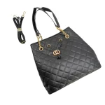 Timeless Bag: Διαχρονικό Πουγκί με καπιτονέ σχεδιασμό, Μαύρο - HB-4031 - Image 3
