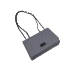 Midnight Chain Bag: Μικρή τσάντα για βραδινά looks, Γκρι - AB-1368 - Image 3