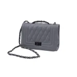Midnight Chain Bag: Μικρή τσάντα για βραδινά looks, Γκρι - AB-1368 - Image 4