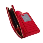 Red Croc Closure: Πορτοφόλι με Γλωσσάκι, Κόκκινο - WS-1606 - Image 3