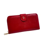 Red Croc Pocket: Πορτοφόλι με Εξωτερική Θήκη, Κόκκινο - WS-1607