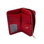 Red Croc Pocket: Πορτοφόλι με Εξωτερική Θήκη, Κόκκινο - WS-1607 - Image 2