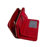 Red Croc Pocket: Πορτοφόλι με Εξωτερική Θήκη, Κόκκινο - WS-1607 - Image 3