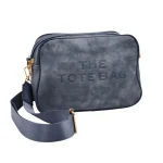 The Tote Bag Crossover: Χιαστί με 2 θήκες και μοντέρνο ιμάντα, Μπλε - CX-1472