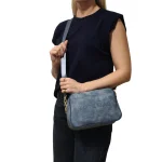 The Tote Bag Crossover: Χιαστί με 2 θήκες και μοντέρνο ιμάντα, Μπλε - CX-1472 - Image 2