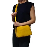 The Tote Bag Crossover: Χιαστί με 2 θήκες και μοντέρνο ιμάντα, Κίτρινο - CX-1473 - Image 2