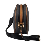 The Tote Bag Crossover: Χιαστί με 2 θήκες και μοντέρνο ιμάντα, Μαύρο|Καφέ - CX-1478 - Image 3