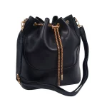 Pure Bucket Bag: Το πουγκί της σύγχρονης γυναίκας, Μαύρο - HB-4091 - Image 4