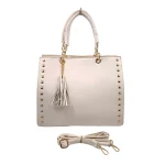 Urban Studs Bag: Για καθημερινές εμφανίσεις με χαρακτήρα, Εκρού - HB-4108