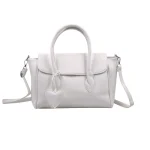Heart Charm Bag: Διακοσμητικές καρδιές και premium υφή, Λευκό - HB-4112 - Image 3