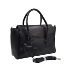 Heart Charm Bag: Διακοσμητικές καρδιές και premium υφή, Μαύρο - HB-4116
