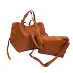 Tote & Cross Set: Το απόλυτο καθημερινό δίδυμο, Καφέ - SET-0017
