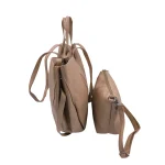 Tote & Cross Set: Το απόλυτο καθημερινό δίδυμο, Σκούρο Μπεζ - SET-0019 - Image 3
