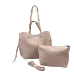 Tote & Cross Set: Το απόλυτο καθημερινό δίδυμο, Μπεζ - SET-0020 - Image 4
