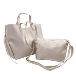 Tote & Cross Set: Το απόλυτο καθημερινό δίδυμο, Εκρού - SET-0021