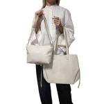 Tote & Cross Set: Το απόλυτο καθημερινό δίδυμο, Εκρού - SET-0021 - Image 2