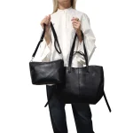Tote & Cross Set: Το απόλυτο καθημερινό δίδυμο, Μαύρο - SET-0022 - Image 2