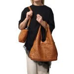 My Duo Bag : Το Δικό σου Σετ Τσαντών — Μεγάλη Tote και Χιαστί για Κάθε Στιγμή, Καφέ - SET-0024 - Image 2
