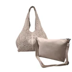 My Duo Bag : Το Δικό σου Σετ Τσαντών — Μεγάλη Tote και Χιαστί για Κάθε Στιγμή, Εκρού - SET-0025