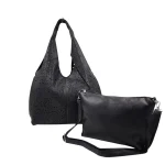 My Duo Bag : Το Δικό σου Σετ Τσαντών — Μεγάλη Tote και Χιαστί για Κάθε Στιγμή, Μαύρο - SET-0028