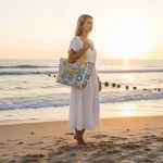 Boho Summer Vibes: Σετ Τσάντα με Πορτοφολάκι με Mandala Μοτίβα, Πολύχρωμο Κίτρινο - HB-4146 - Image 2