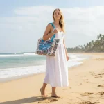 Boho Summer Vibes: Σετ Τσάντα με Πορτοφολάκι με Mandala Μοτίβα, Πολύχρωμο Γαλάζιο - HB-4147 - Image 2