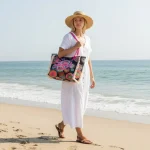 Boho Summer Vibes: Σετ Τσάντα με Πορτοφολάκι με Mandala Μοτίβα, Πολύχρωμο Φούξια - HB-4148 - Image 2