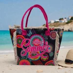 Boho Summer Vibes: Σετ Τσάντα με Πορτοφολάκι με Mandala Μοτίβα, Πολύχρωμο Φούξια - HB-4148 - Image 3