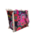 Boho Summer Vibes: Σετ Τσάντα με Πορτοφολάκι με Mandala Μοτίβα, Πολύχρωμο Φούξια - HB-4148 - Image 4