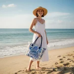 Boho Summer Vibes: Σετ Τσάντα με Πορτοφολάκι με Mandala Μοτίβα, Πολύχρωμο Σκούρο Μπλε - HB-4149 - Image 2