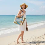 Boho Summer Vibes: Σετ Τσάντα με Πορτοφολάκι με Mandala Μοτίβα, Πολύχρωμο Μπλε - HB-4150 - Image 2