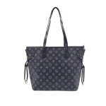 Pixel Perfect: Ευρύχωρη tote τσάντα με γεωμετρικό print και θήκες οργάνωσης, Μαύρο - HB-4154