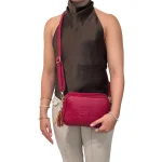 The Tote Bag Crossover: Χιαστί τσάντα με 2 θήκες και διακοσμητικό φουντάκι, Κόκκινο - CX-1522 - Image 2