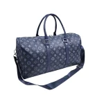 Portofino Grande: Weekend bag με κλασικό print, λαβές από τεχνόδερμα και ρυθμιζόμενο λουρί ώμου, Μπλε - HB-4185