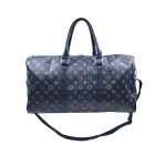 Portofino Grande: Weekend bag με κλασικό print, λαβές από τεχνόδερμα και ρυθμιζόμενο λουρί ώμου, Μπλε - HB-4185 - Image 3