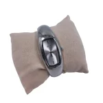 IEKE Luxe Bangle: Ατσάλινο Γυναικείο Ρολόι-Κόσμημα Χειροπέδα, Ασημί - WW-1498 - Image 4